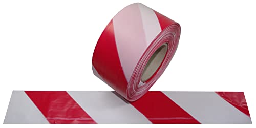 FLUID 100471 Absperrband Warnband Flatterband Trassierband extra robust Länge 500 Meter rot/weiß gestreift von Fluid Onlinehandel e.K.