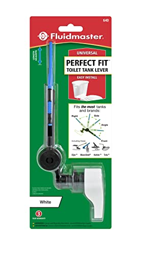 Fluidmaster 640 PERFECT FIT Universal Toilet Tank Flush Lever In White, Plastic Toilet Handle With Adjustable Arm von Fluidmaster