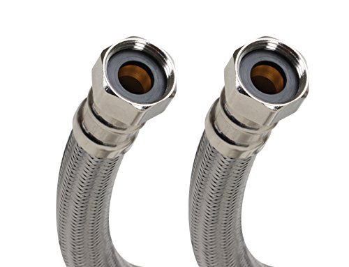 Fluidmaster B1H12 Water Heater Connector, Braided Stainless Steel - 3/4 F.I.P. Thread x 3/4 F.I.P. Thread, 12-Inch Length von Fluidmaster