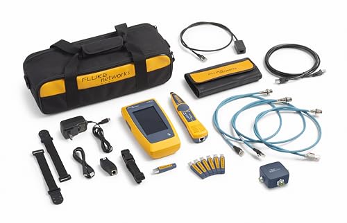 Fluke Networks LinkIQ™ 200 DUO Kabel-, Netzwerk- und WiFi-Tester mit Industrial-Ethernet Kit, Remote-ID Kit und Tonverfolger, EU Version von Fluke Networks