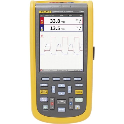 Fluke 123B/EU Hand-Oszilloskop 20MHz 2-Kanal 4 kSa/s Multimeter-Funktionen 1St. von Fluke