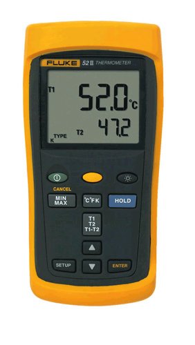 Fluke 52 II Temperatur-Messgerät -250 - +1372°C Fühler-Typ J, K, T, E von Fluke