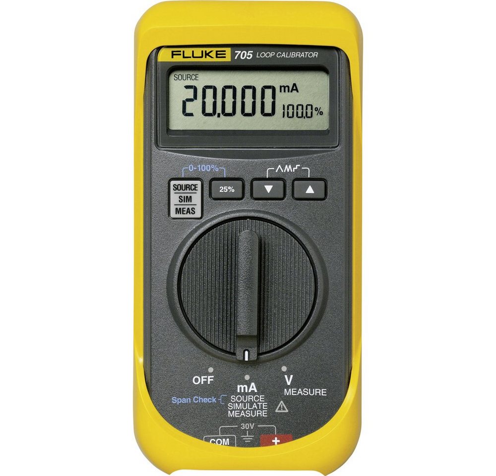 Fluke Multimeter Fluke 705 Kalibrator Strom 1x 9 V Block-Batterie (enthalten) von Fluke