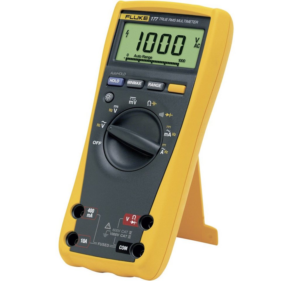 Fluke Spannungsprüfer Fluke 177 Hand-Multimeter kalibriert (ISO) digital CAT III 1000 V, CA, (177) von Fluke