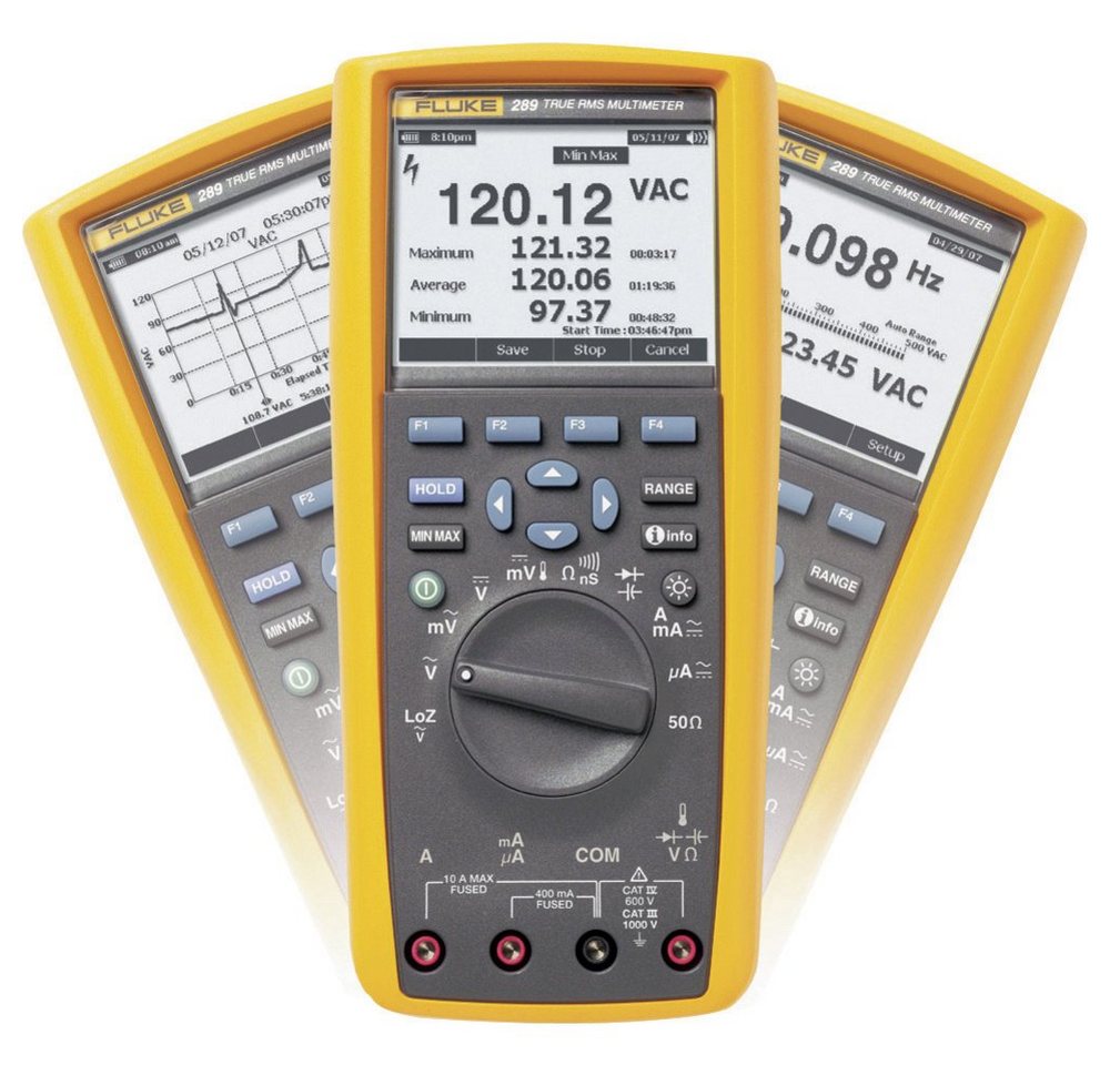 Fluke Spannungsprüfer Fluke 289/EUR Hand-Multimeter digital Grafik-Display, Datenlogger CAT, (289/EUR) von Fluke