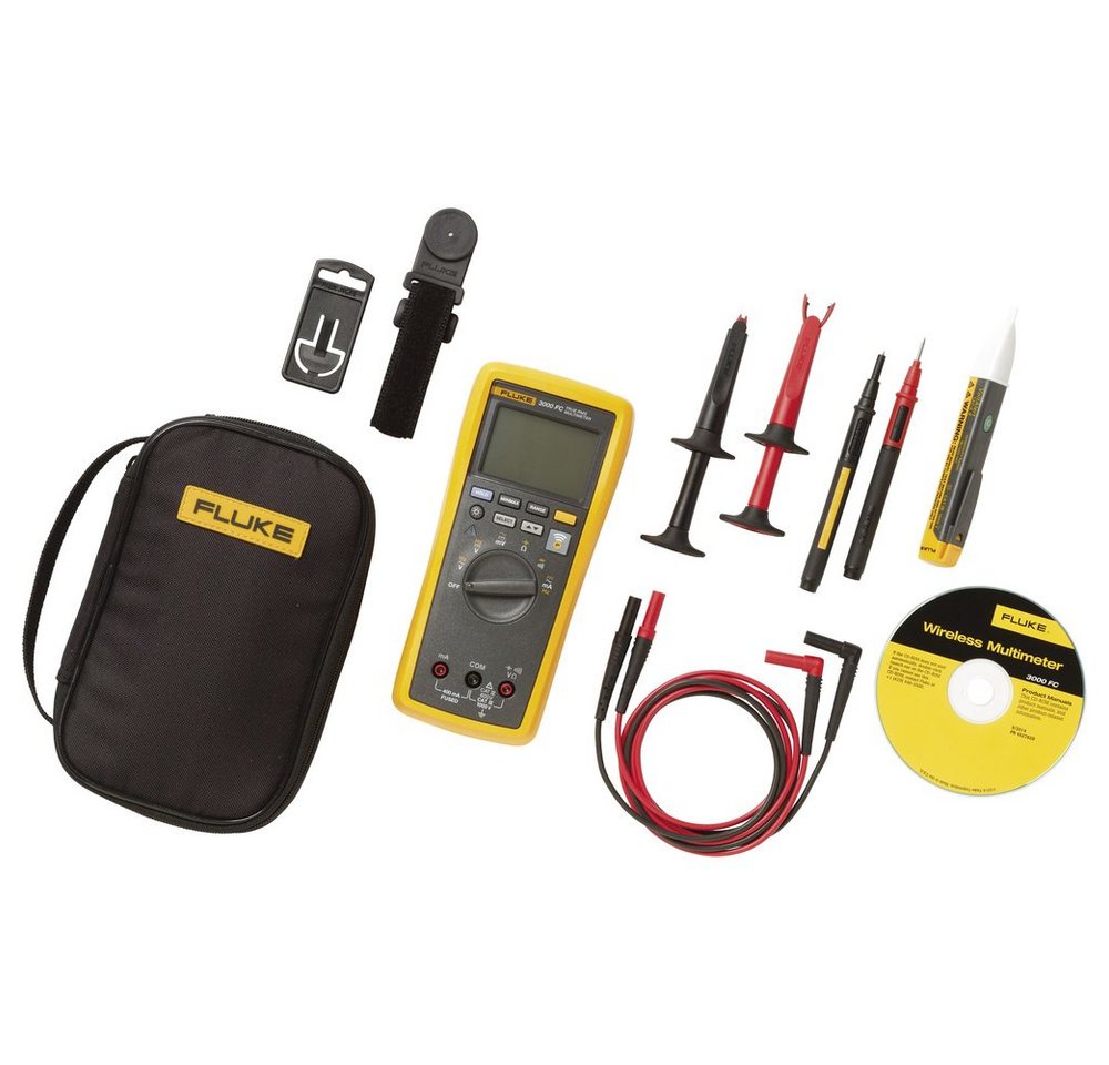 Fluke Spannungsprüfer Fluke FLK-3000FC/1AC-II COMBO KIT Hand-Multimeter digital Grafik-Disp, (FLK-3000FC/1AC-II COMBO KIT) von Fluke