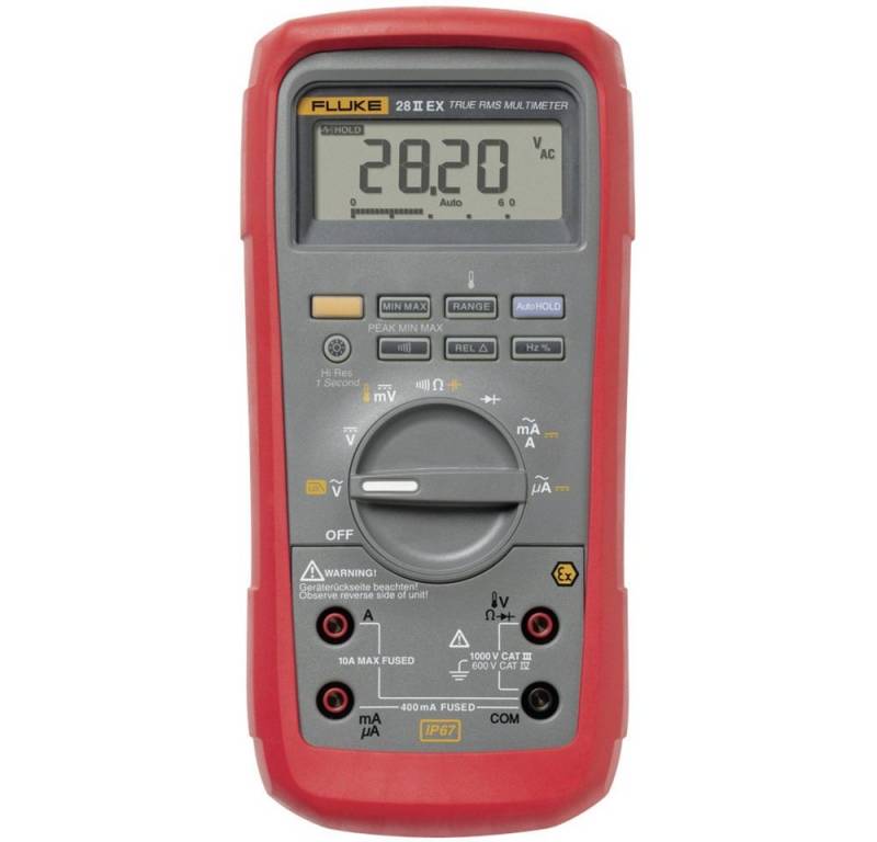 Fluke Spannungsprüfer Fluke 28 IIEX Hand-Multimeter digital Wasserdicht (IP67), Ex-geschütz, (28 IIEX) von Fluke
