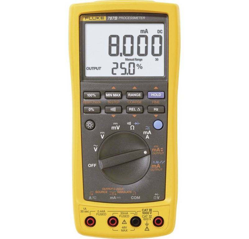 Fluke Spannungsprüfer Fluke 787B Hand-Multimeter digital Prozess-Stromausgabe CAT III 1000, (787B) von Fluke