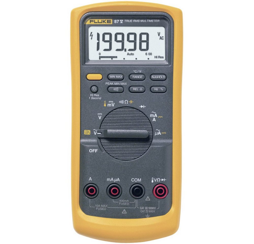 Fluke Spannungsprüfer Fluke 87V/EUR Hand-Multimeter digital CAT III 1000 V, CAT IV 600 V A, (87V/EUR) von Fluke