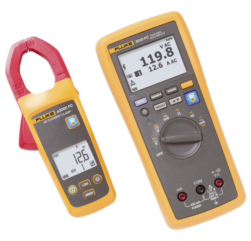 Fluke Spannungsprüfer Fluke FLK-A3000 FC KIT Stromzange, Hand-Multimeter digital Grafik-Dis, (FLK-A3000 FC KIT) von Fluke