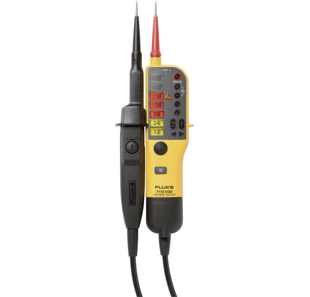 Fluke Spannungsprüfer Fluke T110/VDE Zweipoliger Spannungsprüfer CAT III 690 V, CAT IV 600, (T110/VDE) von Fluke