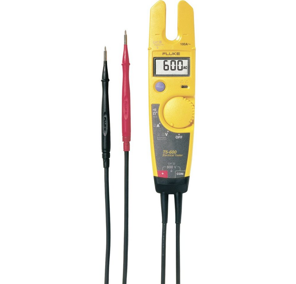 Fluke Spannungsprüfer Fluke T5-600 Zweipoliger Spannungsprüfer CAT III 600 V LCD, Akustik, (T5-600) von Fluke