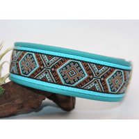 Hundehalsband Atztek Türkis Hundehalsband Atztek Türkis von FluseHundedesign
