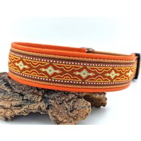 Hundehalsband Lava Braun Orange Hundehalsband Lava Braun Orange von FluseHundedesign