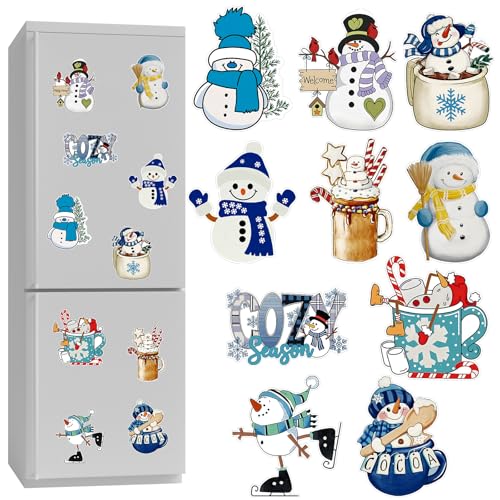 Flutesan Kühlschrankmagnete mit Weihnachtsschneemann-Motiv, Cartoon-Schneemann-Form, Kühlschrank-Magnet für Heimwerker, Weihnachten, Party, Küche, Garage, Schränke, Metalltüren, Auto, 10 Stück Flutesan Kühlschrankmagnete mit Weihnachtsschneemann-Motiv, Cartoon-Schneemann-Form, Kühlschrank-Magnet für Heimwerker, Weihnachten, Party, Küche, Garage, Schränke, Metalltüren, Auto, 10 Stück von Flutesan