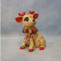 Handbemaltes Keramik Rentier Kimple Softee Deer Handbemaltes Keramik Rentier Kimple Softee Deer von FlutterbyConnections