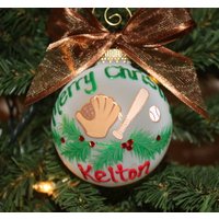 Personalisierte Baseball-Verzierung Handgemaltes Sport-Andenken von FlutterbyConnections