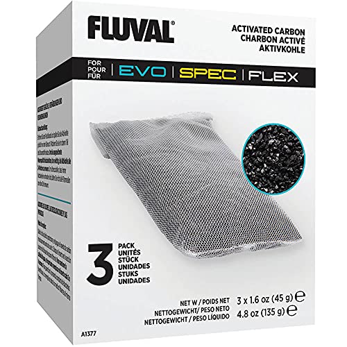 Fluval Aktivkohle Filtereinsatz, geeignet für Flex 34 L, 57 L und 123 L sowie die Spec 1, 3 und 5 Aquarien von Fluval