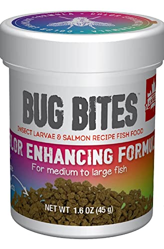 Fluval Bug Bites Fischfutter, mit Insektenlarven, farbverstärkendes Futter, langsam sinkendes Granulat, 1,4-2mm, 45g von Fluval