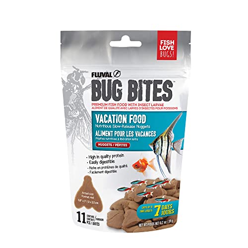 Bug Bites Holiday Food Slow-Release Insect-Based Nuggets, Complete Nutrient-Rich Food with Black Soldier Fly Larvae, High-Protein Vacation Food for Freshwater Fish, 20g von Fluval