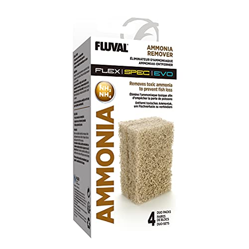 Fluval Ammoniak Entferner, Filtereinsatz für die Fluval Flex und Spec Aquarien, 4er Pack von Fluval