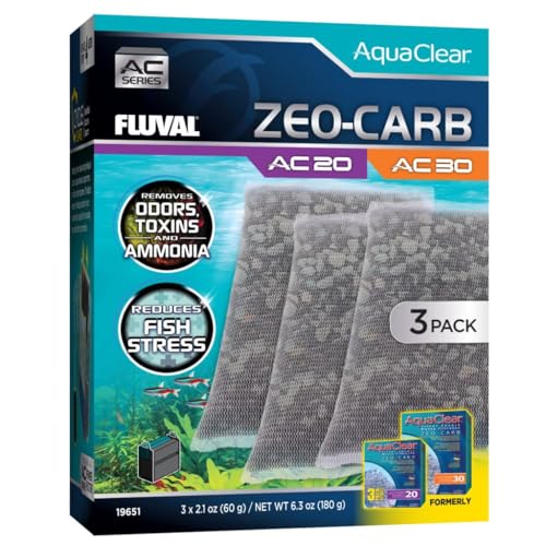 Fluval - Zeo-Carb für AC20/AC30 Power Filter, 6.3 oz / 180 g, 3er-Pack - Fördert klares Wasser, verbessert die Gesundheit der Fische, für den Einsatz in Süß- und Salzwasseraquarien Fluval - Zeo-Carb für AC20/AC30 Power Filter, 6.3 oz / 180 g, 3er-Pack - Fördert klares Wasser, verbessert die Gesundheit der Fische, für den Einsatz in Süß- und Salzwasseraquarien von Fluval