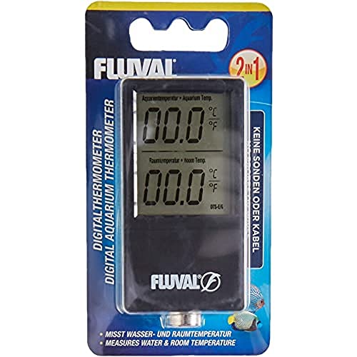 Fluval kabelloses 2 in 1 Digitalthermometer misst die Wasser- und Raumtemperatur von Fluval
