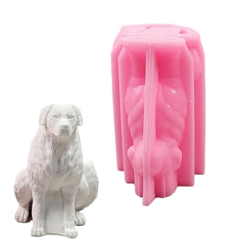3D Hunde Kerzenformen Gussformen Schöne Tierische Silikonform Schmutzformen Kerzenherstellung Formen Epoxidharzformen von Fluxioxtna