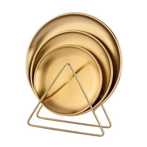 Edelstahl Knochenpuppe Spuch Dish Obstkuchen Runde Esstisch Esstisch Müll Geschirr Getrockneter Obst Snacks Tellerschale von Fluxioxtna