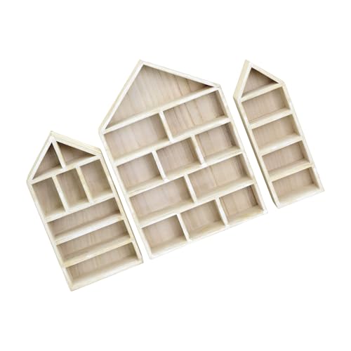 Fluxioxtna 3pc Wandmontierte Kuriosen Regale Staubdichte Anzeigeschränke Standhalter Für Miniaturfiguren Schmuckstück von Fluxioxtna