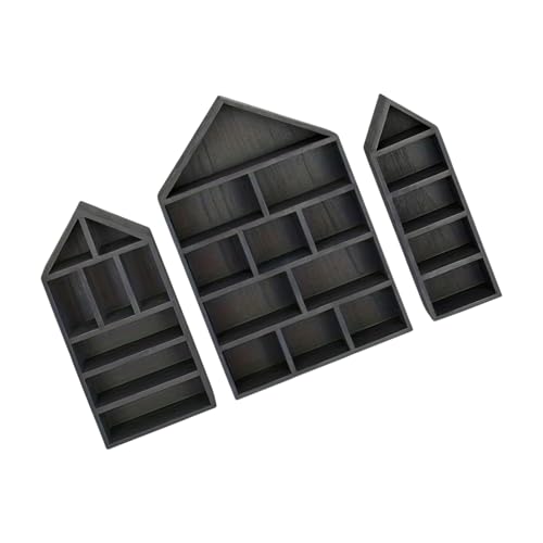 Fluxioxtna 3pc Wandmontierte Kuriosen Regale Staubdichte Anzeigeschränke Standhalter Für Miniaturfiguren Schmuckstück von Fluxioxtna