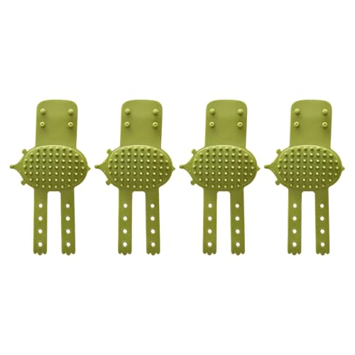 Fluxioxtna 4pc Silicon Massage Pinsel Set Einstellbare Möbel Mount Pet Päcktrarbeschule Haarsammler Katzen Café Pflegestation Set von Fluxioxtna