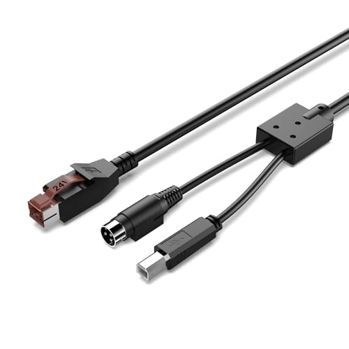 Fluxioxtna Barcode Scan Kanonen Linie 24 V Bis 3Pin Power DIN Männlich USB2.0 B Männliche Stromversorgungsanschlüsse Verbindungslinie Ersatz von Fluxioxtna