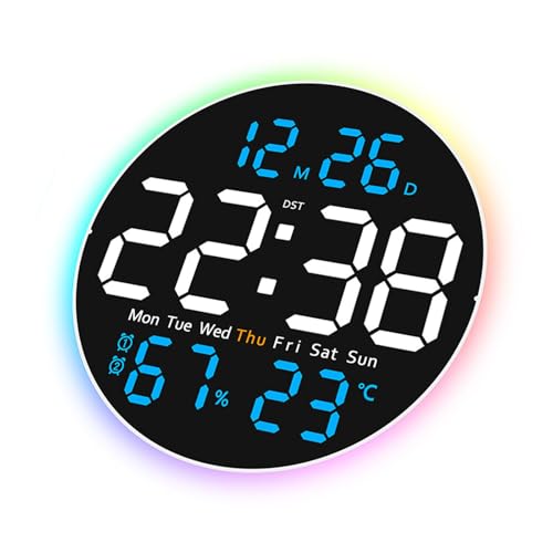 Fluxioxtna Big LED Display Digitaler Wanduhr 10 Zoll Fernbedienung 2 Alarme 10 Helligkeit Für Dekoration Und Ältere Freundliche Moderne Dekorationsuhr Fluxioxtna Big LED Display Digitaler Wanduhr 10 Zoll Fernbedienung 2 Alarme 10 Helligkeit Für Dekoration Und Ältere Freundliche Moderne Dekorationsuhr von Fluxioxtna