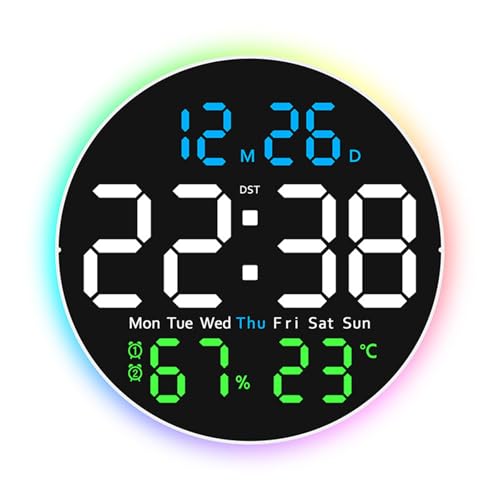 Fluxioxtna Big LED Display Digitaler Wanduhr 10 Zoll Fernbedienung 2 Alarme 10 Helligkeit Für Dekoration Und Ältere Freundliche Moderne Dekorationsuhr Fluxioxtna Big LED Display Digitaler Wanduhr 10 Zoll Fernbedienung 2 Alarme 10 Helligkeit Für Dekoration Und Ältere Freundliche Moderne Dekorationsuhr von Fluxioxtna
