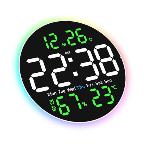 Fluxioxtna Big LED Display Digitaler Wanduhr 10 Zoll Fernbedienung 2 Alarme 10 Helligkeit Für Dekoration Und Ältere Freundliche Moderne Dekorationsuhr Fluxioxtna Big LED Display Digitaler Wanduhr 10 Zoll Fernbedienung 2 Alarme 10 Helligkeit Für Dekoration Und Ältere Freundliche Moderne Dekorationsuhr von Fluxioxtna