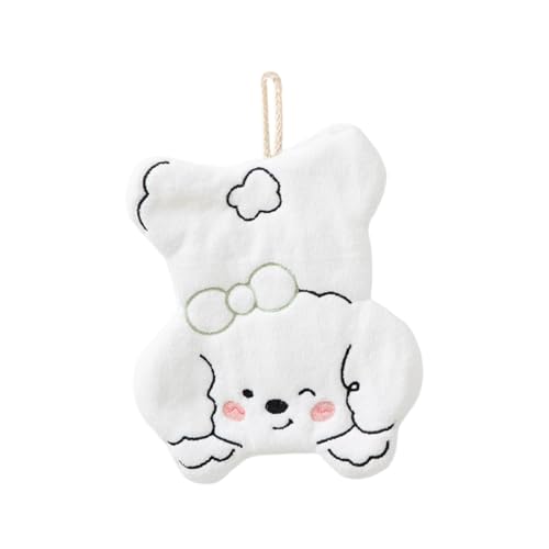 Fluxioxtna Coralle Fleece Handtuch Mit Cartoon Dog Design Taschentuch Zum Schnellen Trocknen Und Einfaches Aufhängen Badezimmer Und In Der Küche Schnelles Trocknen Absorbierendes Handtuch von Fluxioxtna