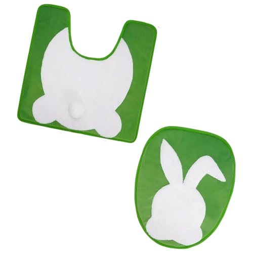 Fluxioxtna Dehnbarer Polyester Toilettensitzabdeckungen Und Toilettenteppich Matte Set Feiertag Verleihen Jedem Badezimmer Urlaubszauber von Fluxioxtna