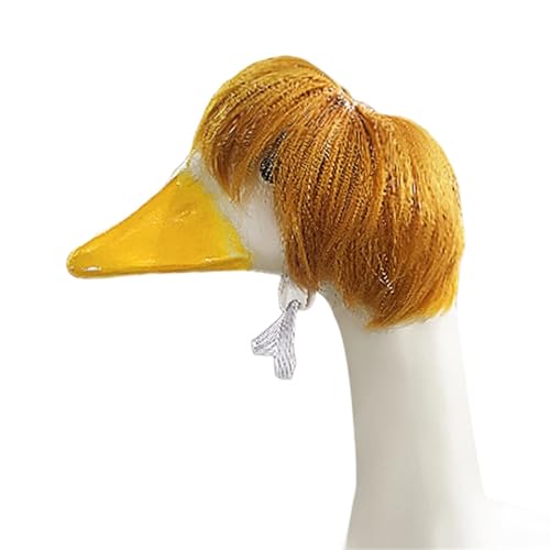 Fluxioxtna Haustier Perücken Gänse Haarstück Kopfbedeckungshaarschnitt Design Für Lebenslustige Besitzer Und Entengänse Fotografie Tragen Sie Party Kopfbedeckung von Fluxioxtna