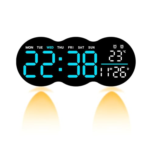 Fluxioxtna Moderne LED Digitale Wanduhr Mit 2 Alarmen Fernbedienungssteuerung Unterleuchtung Timer Eingepasstes Helligkeit Für Heimbüro Dekore Digital Wecker Fluxioxtna Moderne LED Digitale Wanduhr Mit 2 Alarmen Fernbedienungssteuerung Unterleuchtung Timer Eingepasstes Helligkeit Für Heimbüro Dekore Digital Wecker von Fluxioxtna