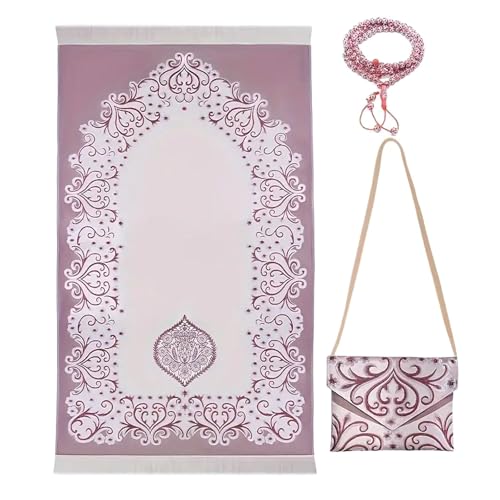 Fluxioxtna Muslime Gebetsteppich Mit Tasbih Und Tragbare Tasche Muslime Geschenk Für Frauen Männer Islamik Beten Mat Für Ramadans Gebet Teppich Fluxioxtna Muslime Gebetsteppich Mit Tasbih Und Tragbare Tasche Muslime Geschenk Für Frauen Männer Islamik Beten Mat Für Ramadans Gebet Teppich von Fluxioxtna