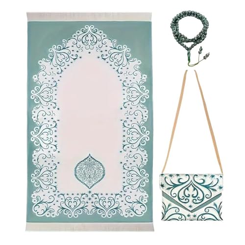 Fluxioxtna Muslime Gebetsteppich Mit Tasbih Und Tragbare Tasche Muslime Geschenk Für Frauen Männer Islamik Beten Mat Für Ramadans Gebet Teppich Fluxioxtna Muslime Gebetsteppich Mit Tasbih Und Tragbare Tasche Muslime Geschenk Für Frauen Männer Islamik Beten Mat Für Ramadans Gebet Teppich von Fluxioxtna