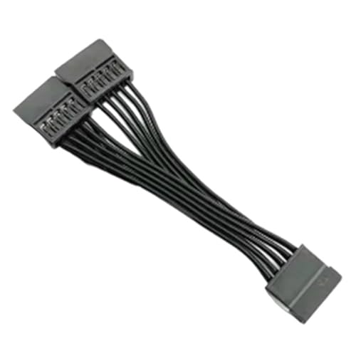 Fluxioxtna Power Splitter Kabel 1 Bis 2 15 Pin Kabel Stütze Festplatten Festplatten Optical Laufwerke Für Stabile Netzteile von Fluxioxtna