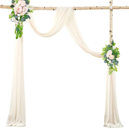 Fluxioxtna Stilvolle Sheer Stoff Arch Drape Delicate Falten Resistant Arch Drape Für Bühnen Und Fotostudio Elegant Archway Vorhang von Fluxioxtna