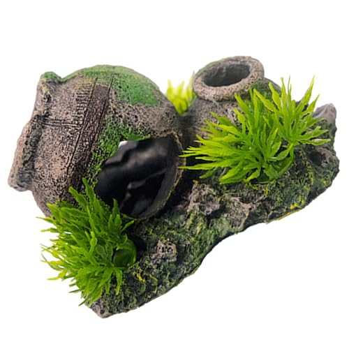 Fluxioxtna Zarte Aquarien Landschaft Künstliche Alte Crock Terrarium Landschaft Shrimp Baumstatue Aquarien Lebensraum Dekoration Aquariendekoration von Fluxioxtna