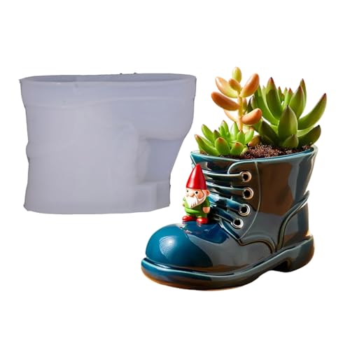 Kreative Arbeit Stiefel Vase Silikonform Für Harzhandwerk Schmuckbehälter Herstellung Pflanzer Kerzenhalter Schimmel Silikon Kerzenbehälter Schimmel von Fluxioxtna