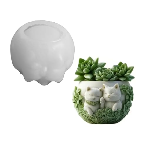 Kreatives Bosskranz Katzen Vase Silikonform Für Harz Schmucktöpfe Herstellen Pflanzer Kerzenhalter Form Kreativer Silikonhandwerk Kreatives Bosskranz Katzen Vase Silikonform Für Harz Schmucktöpfe Herstellen Pflanzer Kerzenhalter Form Kreativer Silikonhandwerk von Fluxioxtna