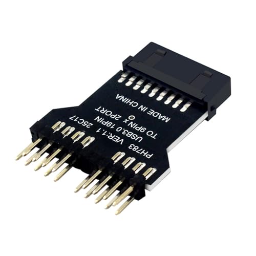 Fluxioxtna Motherboard Adapter Header 19Pin Bis 2x9pin USB Adapter Stecker & Spieldesign Zum Kühlen Von Lüftersteuerung Und Peripheriegeräten Geräte von Fluxioxtna