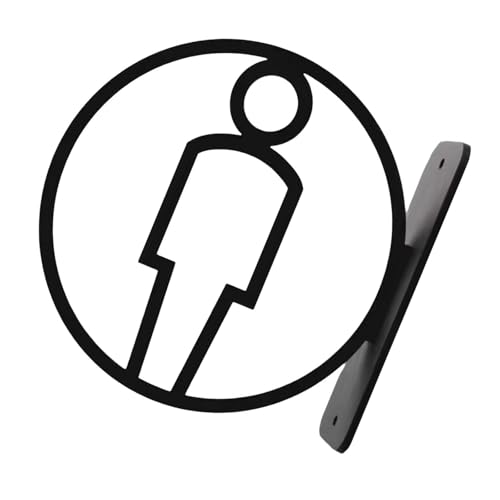 Fluxioxtna Stilvolle Toilette Wanddekoration Schild Acryl Badezimmer Beschilderung Klarer Waschraummarker Für Büros Restaurants Hotel Schwarz Toilette von Fluxioxtna