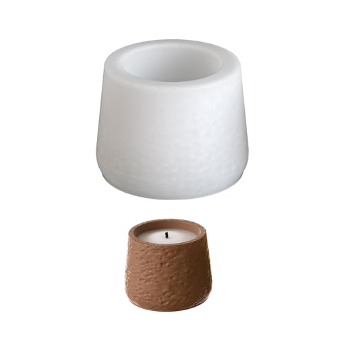 Succulents Pflanzer Schimmel Kerze Tasse Silikonform Mit Steinstextur Zylindrische Kerzenschimmelpilze Häuserdekoration Werkzeug Zylindrische Silikonkerzenschimmel von Fluxioxtna